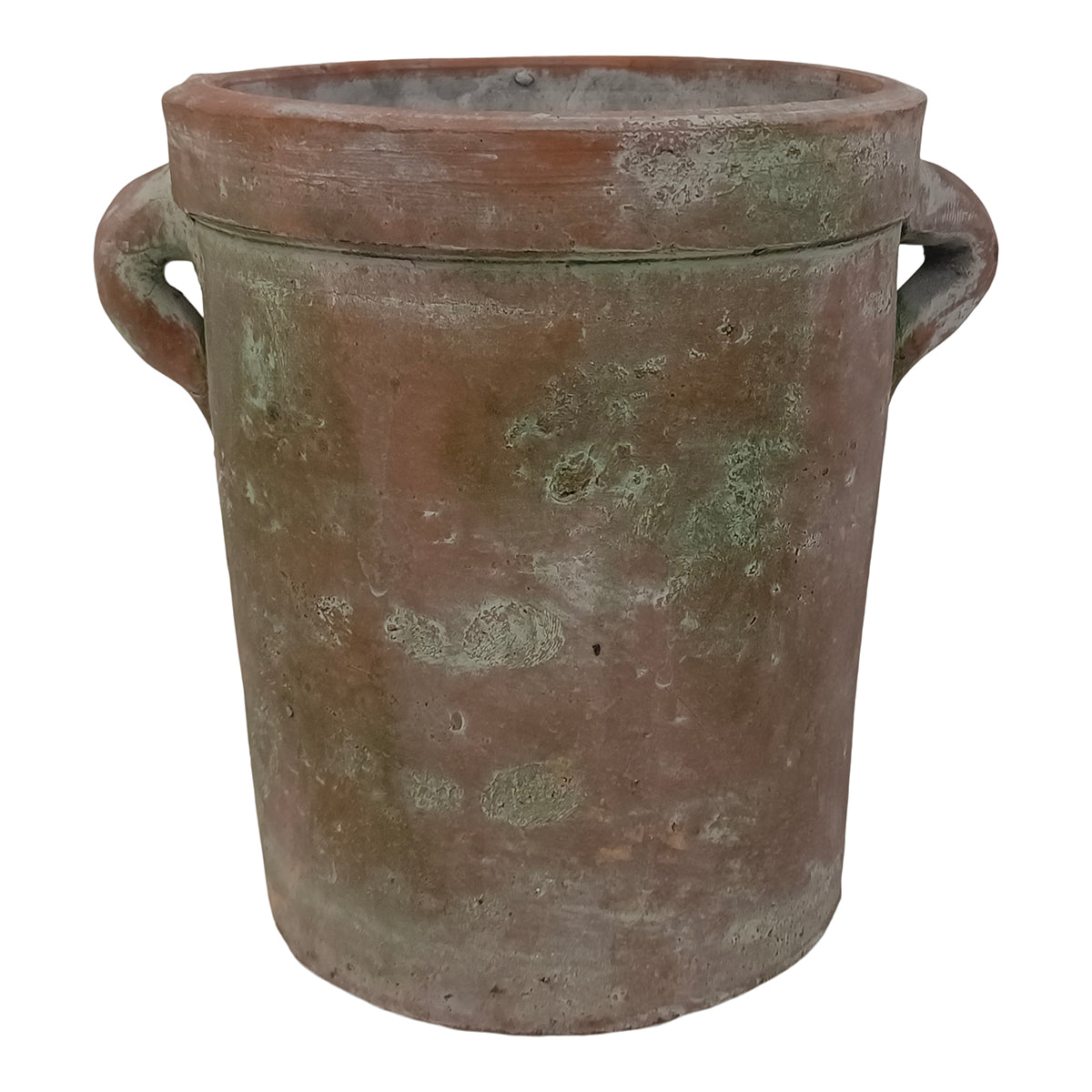Vintage Straight Handled Tall Terracota Pot
