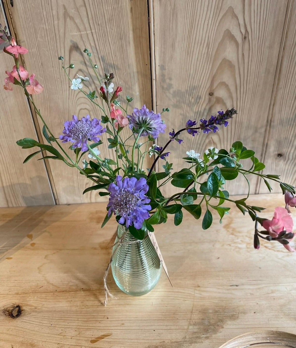 Seasonal bud vase flower arrangements for events in Herefordshire