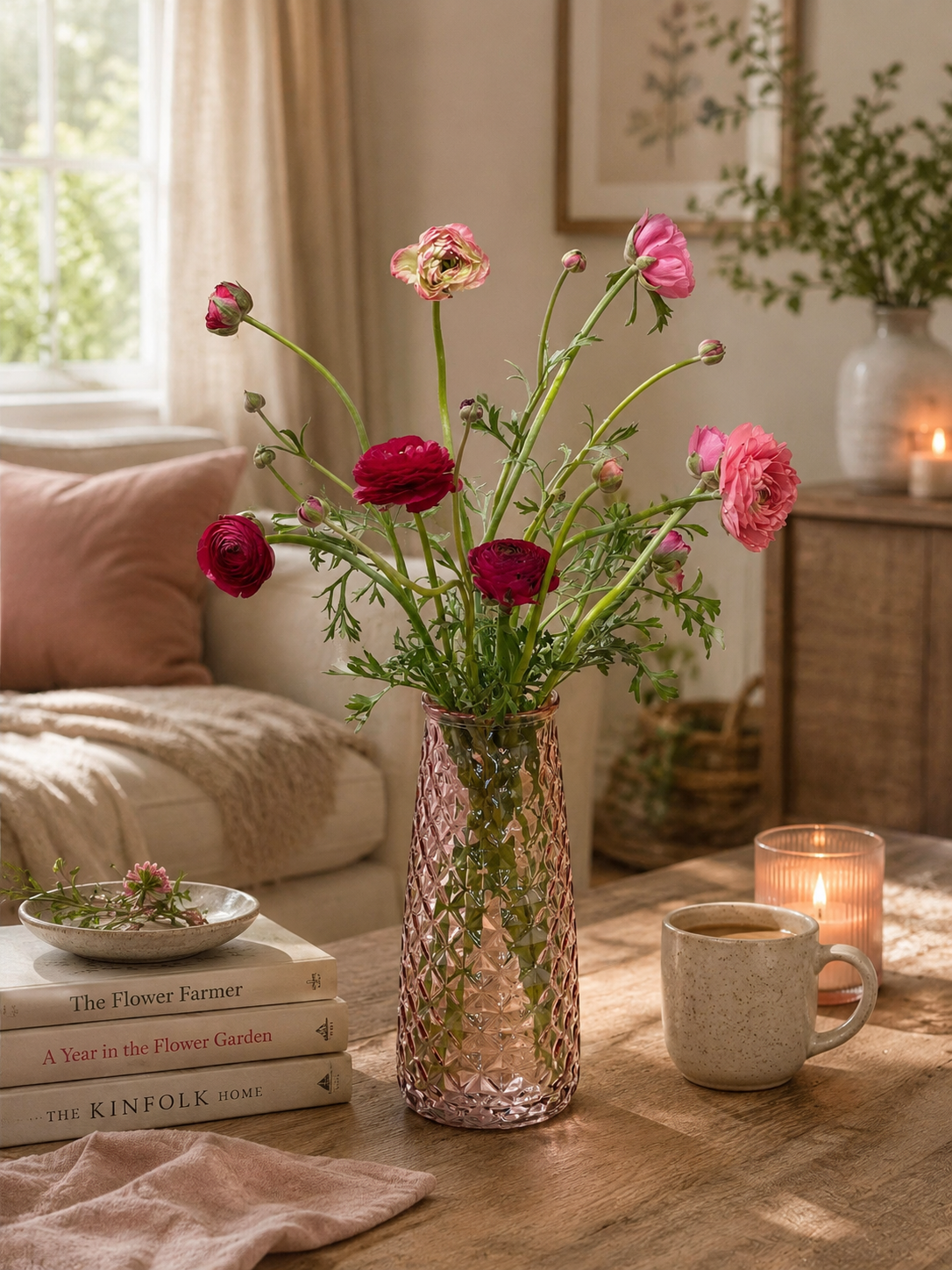 Rose Tint Glass Vase