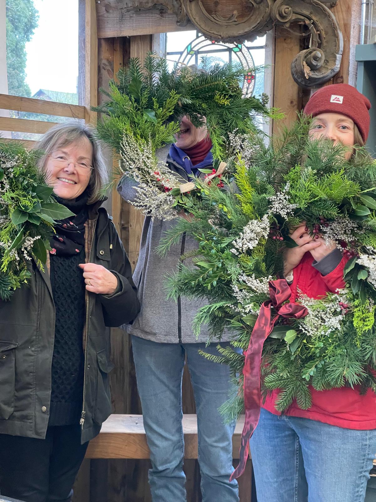 Traditional Fresh Christmas Door Wreath Workshop  Sunday 29th November | 10.30am–1.00pm | £65 per person