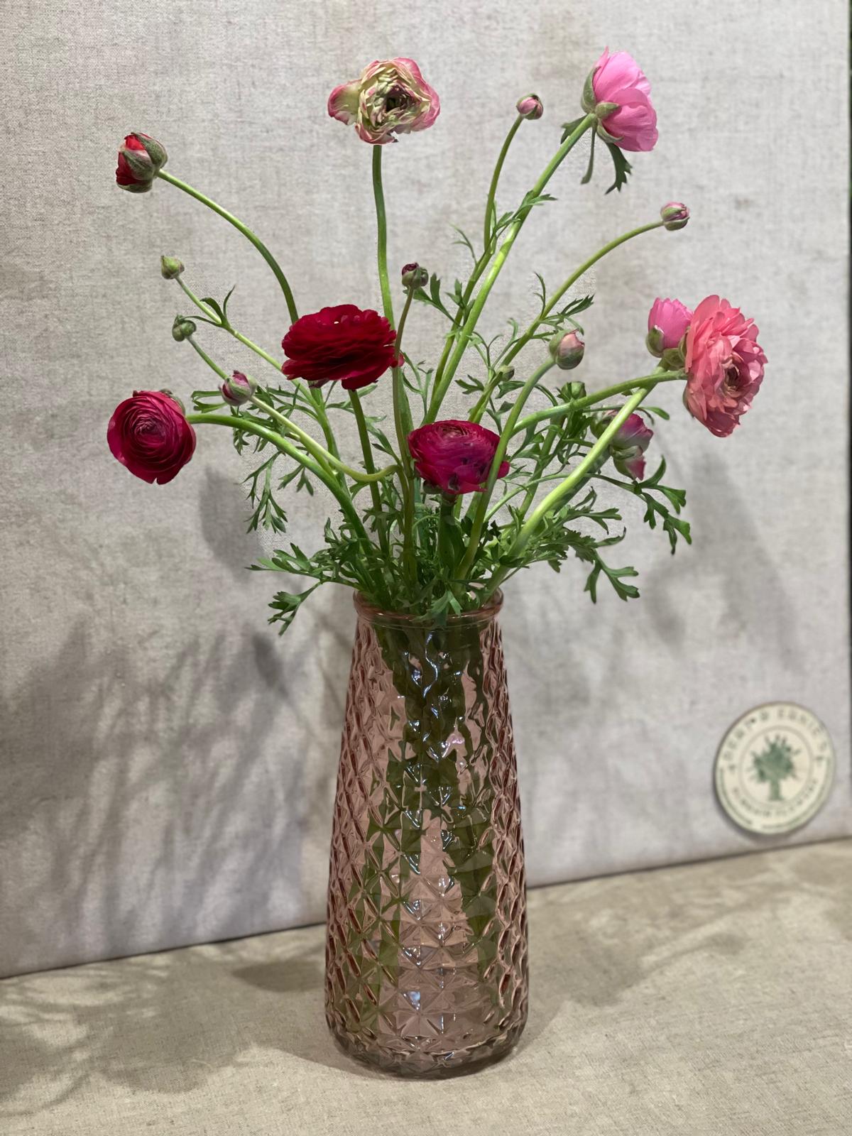 Rose Tint Glass Vase