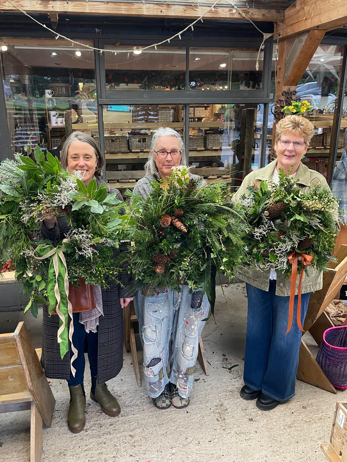 Traditional Fresh Christmas Door Wreath Workshop  Sunday 29th November | 10.30am–1.00pm | £65 per person